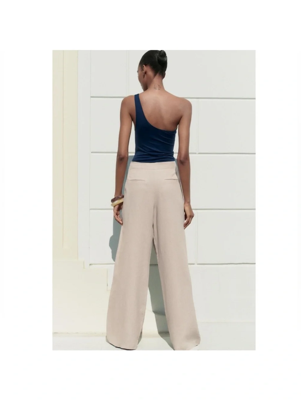 Zara LINEN BLEND PAREO PANTS